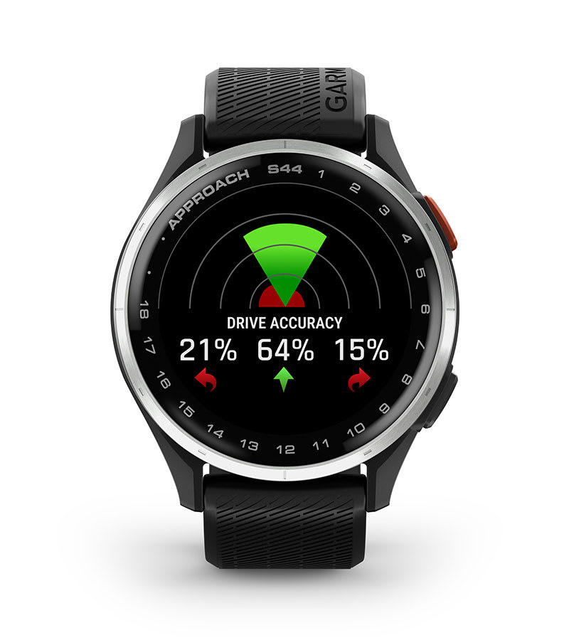 Garmin Türkiye | Approach S44 - Siyah Silikon Kayışlı Gümüş